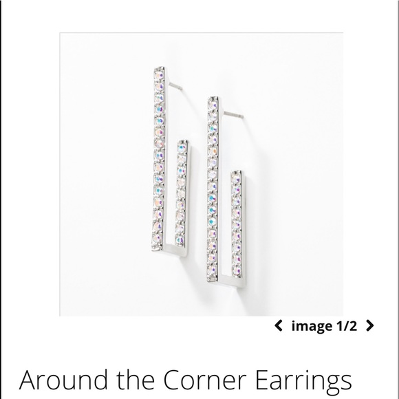 Touchstone Crystal “Around the Corner Earrings” - Picture 1 of 6